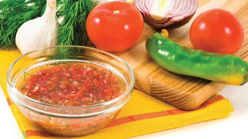 Fresh salsa with vegetables