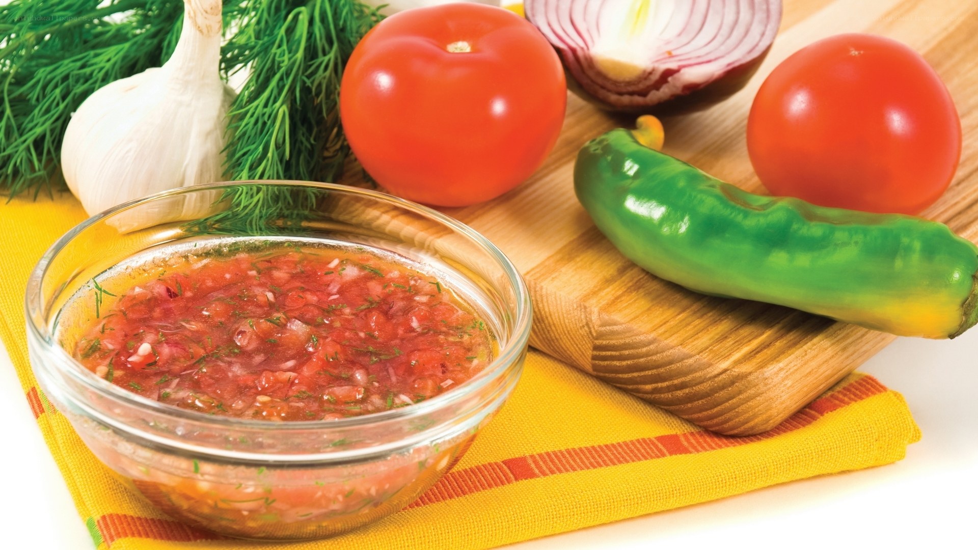 Fresh salsa with vegetables