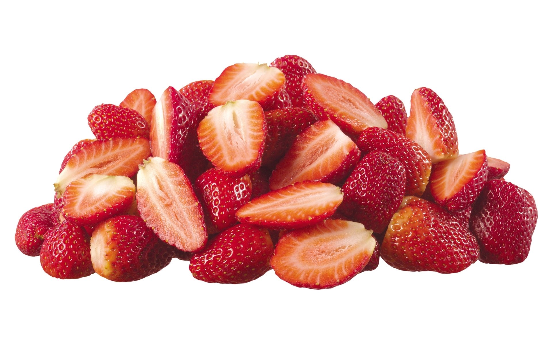 Fresh sliced strawberries