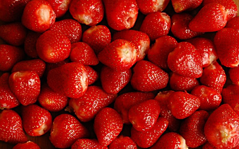Fresh strawberries close-up