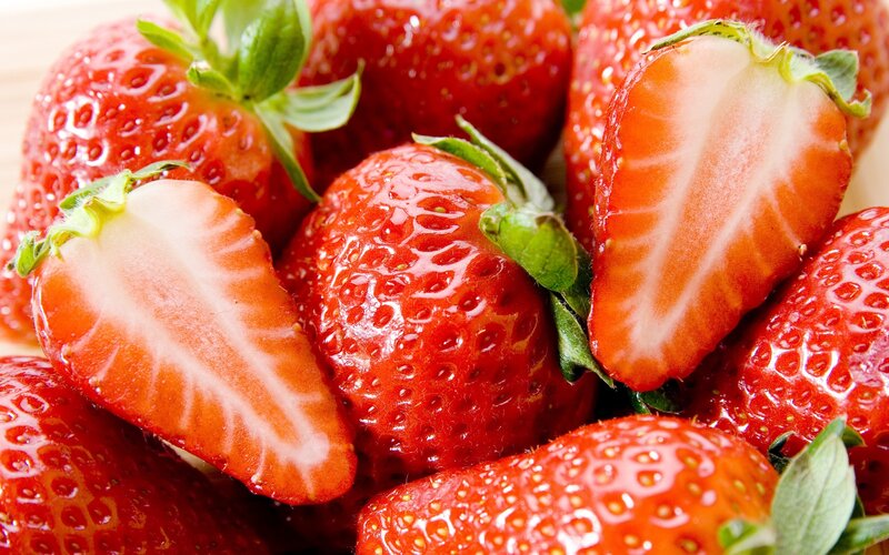 Fresh strawberries close-up