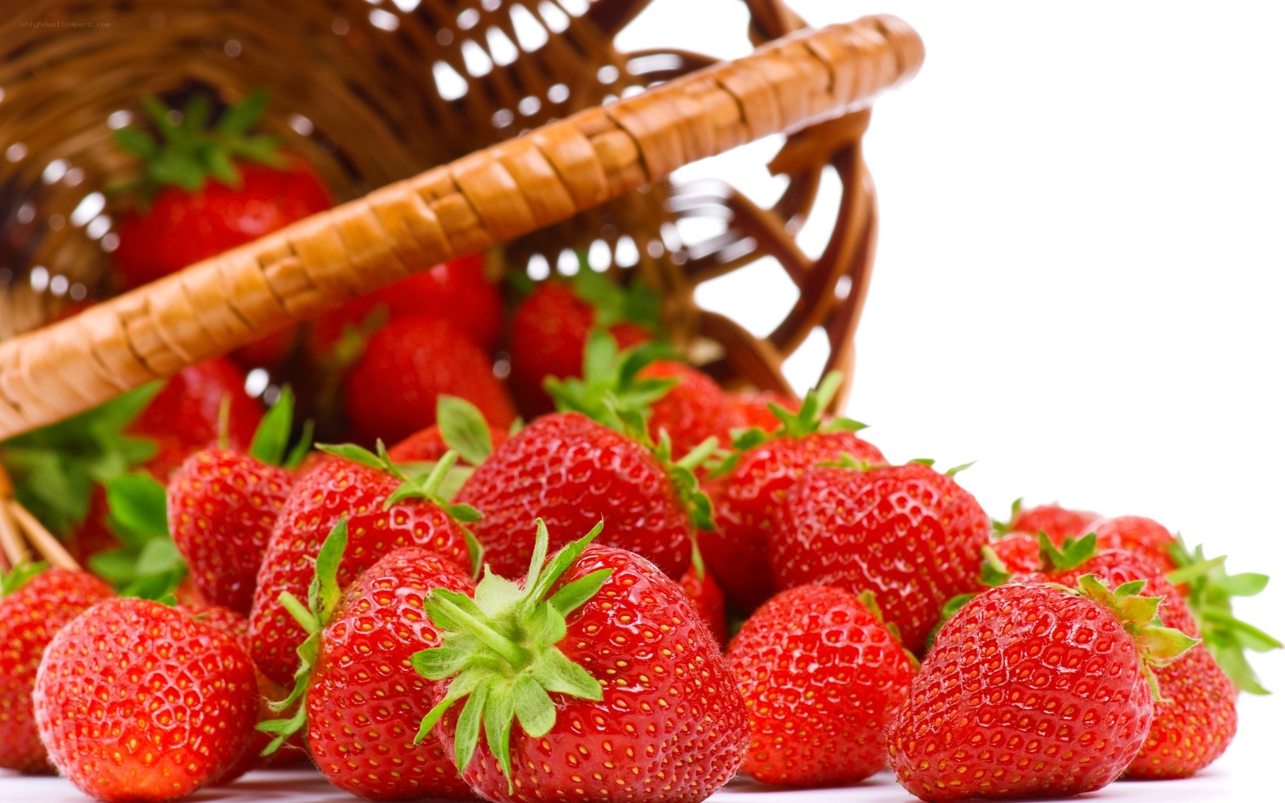 Fresh strawberries in a basket