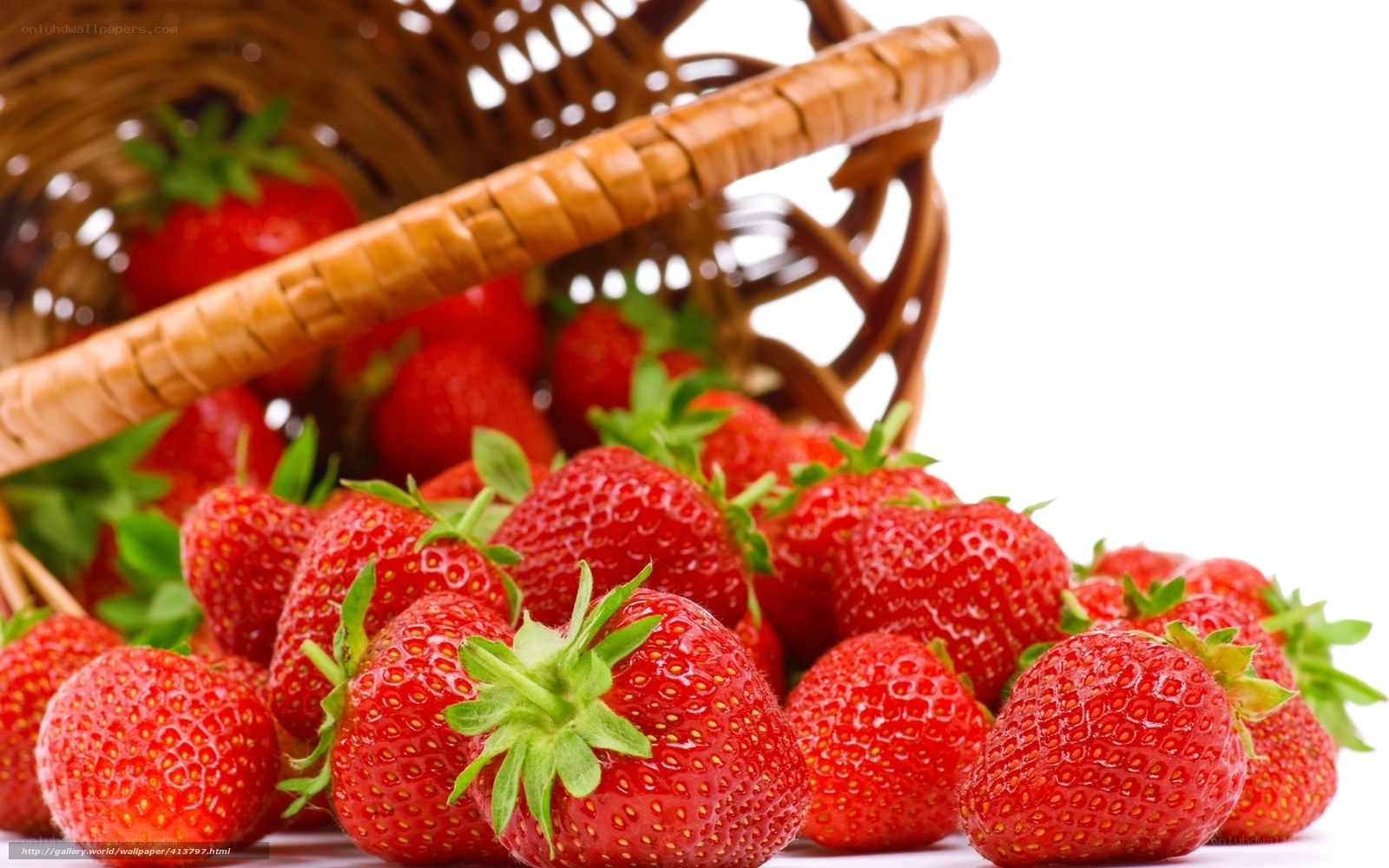 Fresh strawberries in a basket