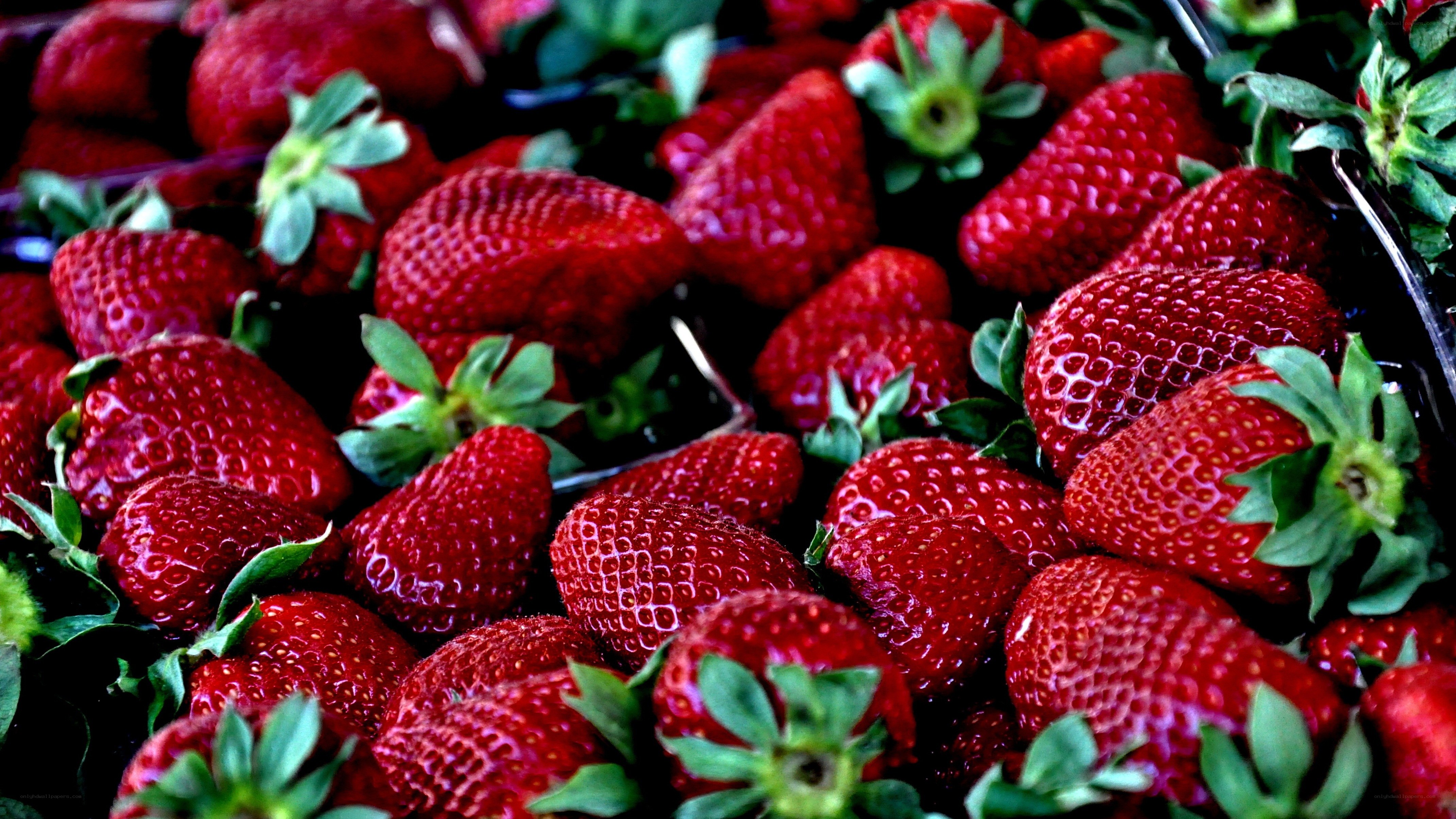 Fresh strawberries in a basket
