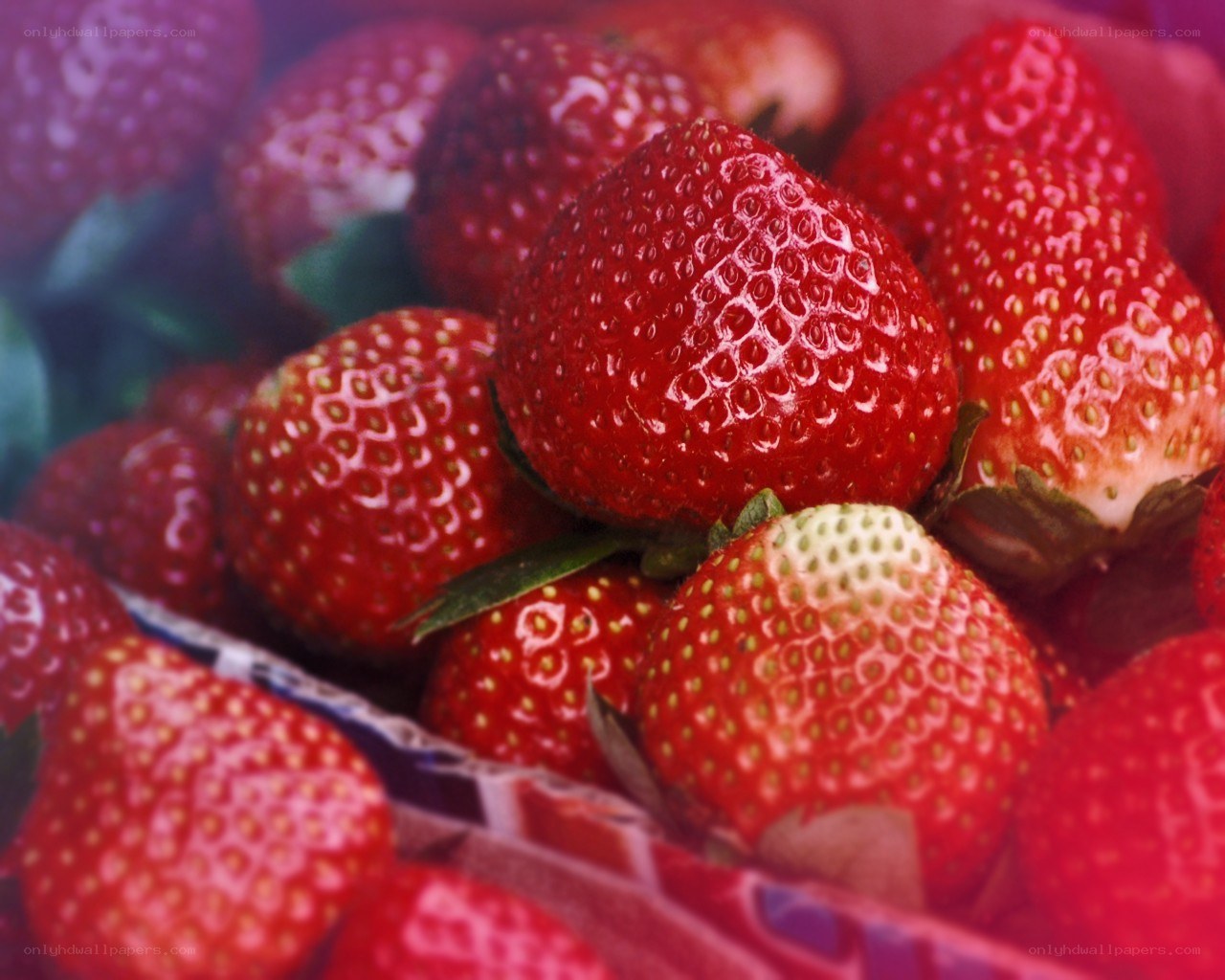 Fresh strawberries in a basket