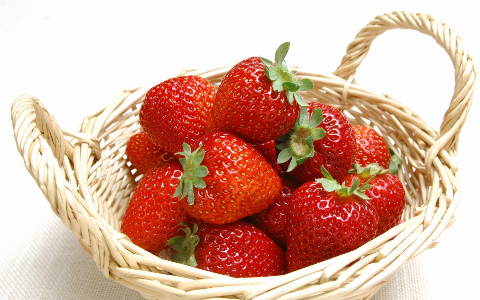 Fresh strawberries in a basket