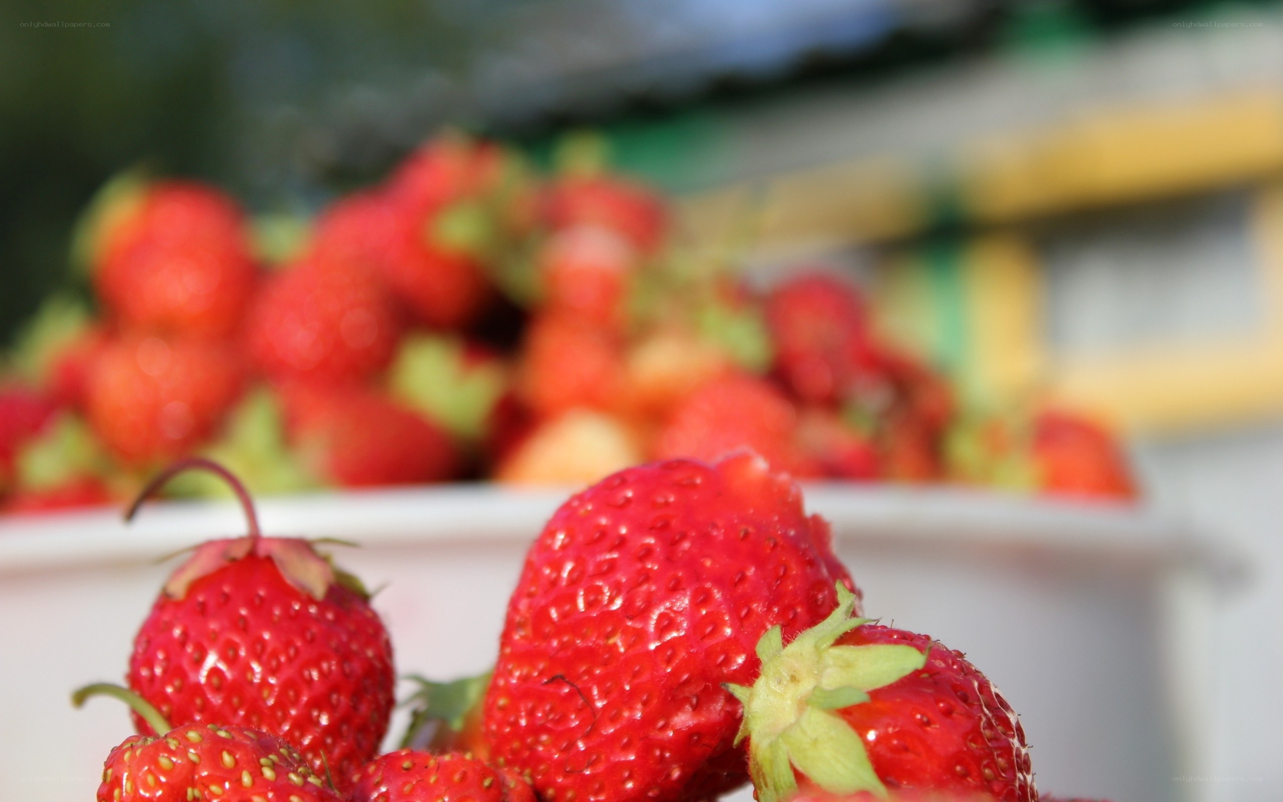 Fresh strawberries in a basket