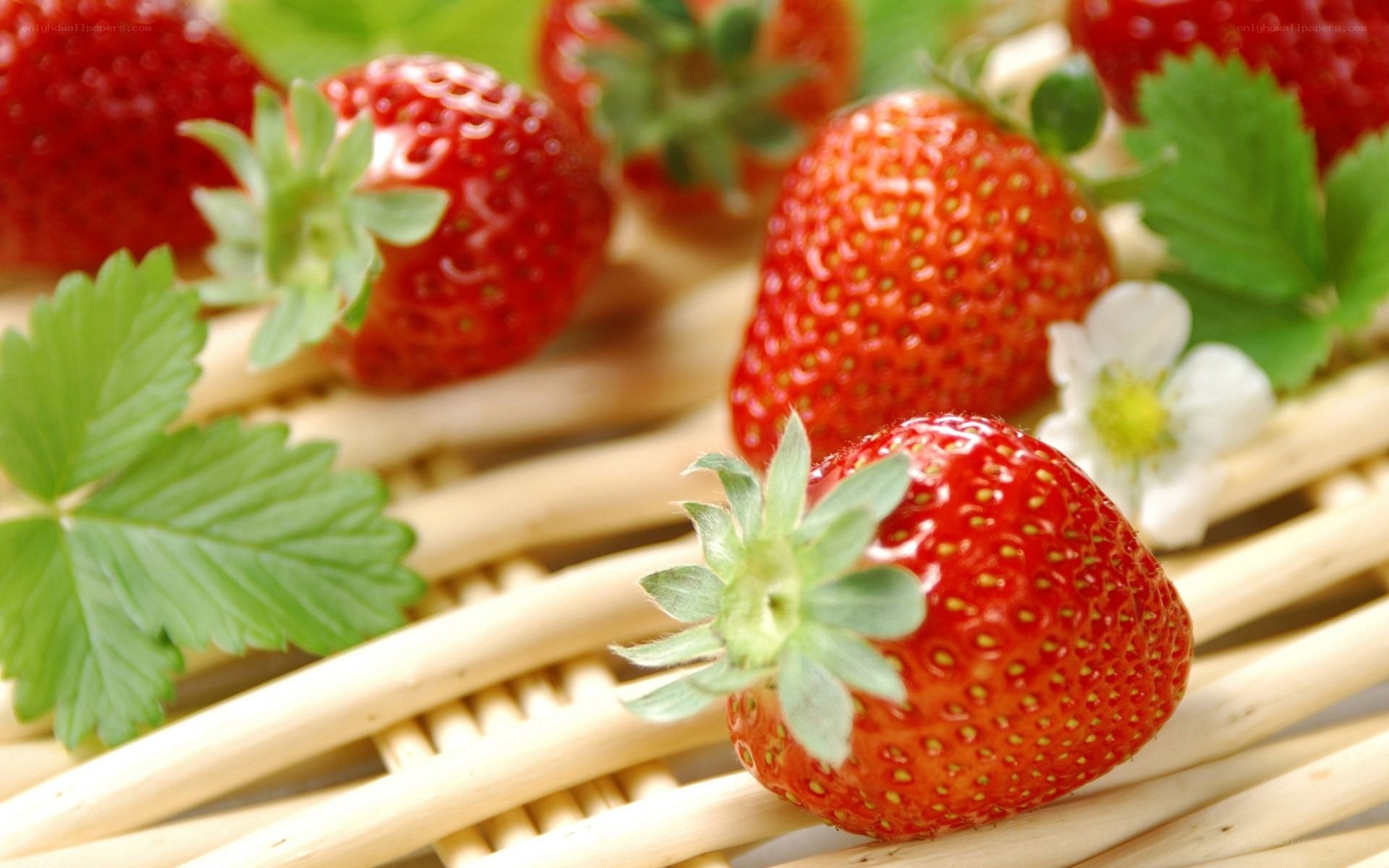Fresh strawberries on a basket