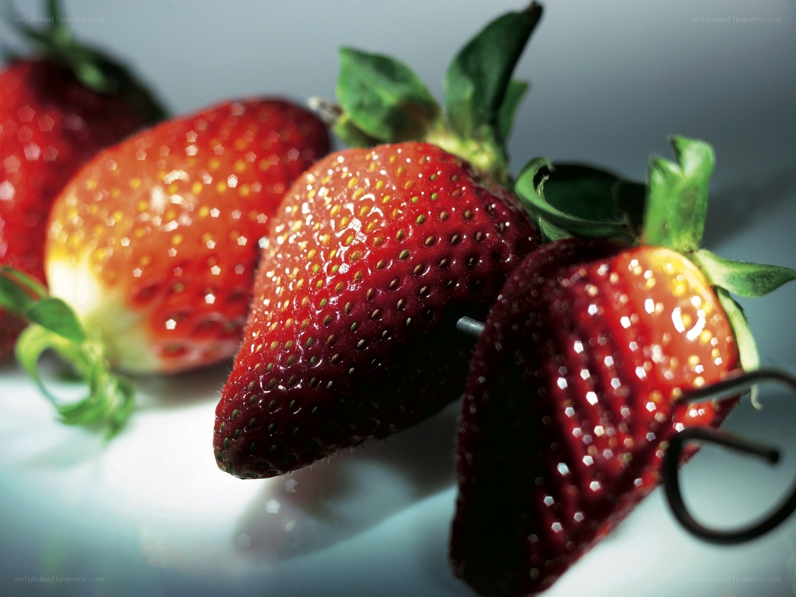 Fresh strawberries on a plate