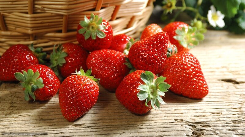 Fresh Strawberries on Wood — Red, Natural, Afternoon, Photograph
