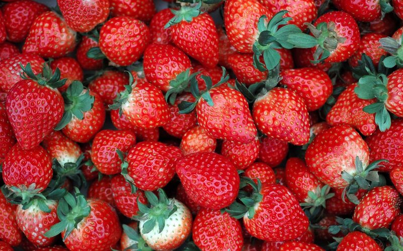 Fresh Strawberries — Red, Natural, Photograph