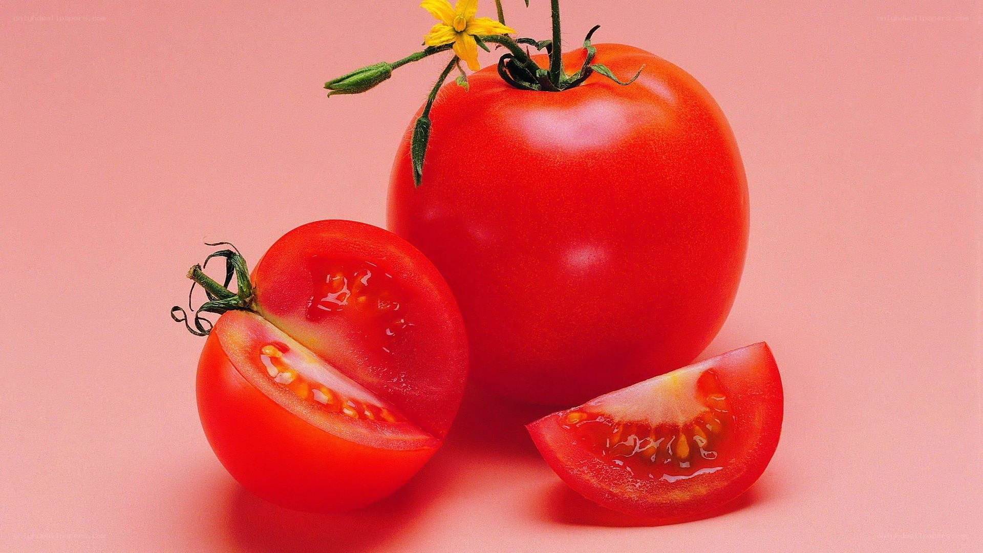 Fresh tomatoes with flower