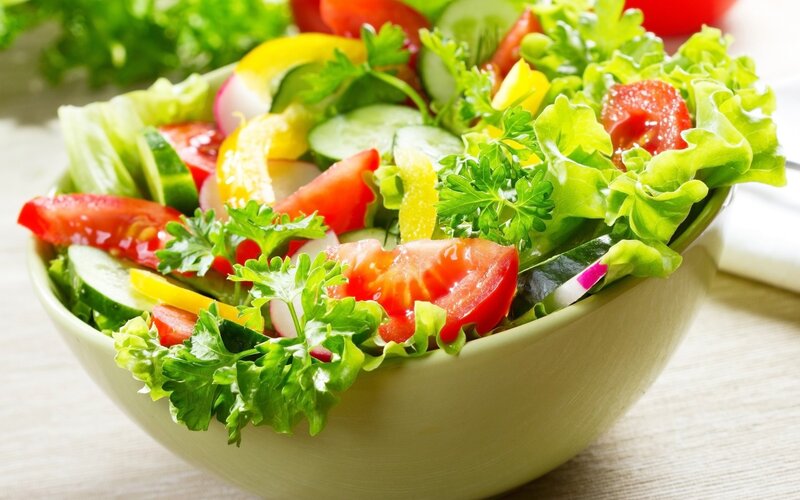 Fresh Vegetable Salad — Green, Photograph