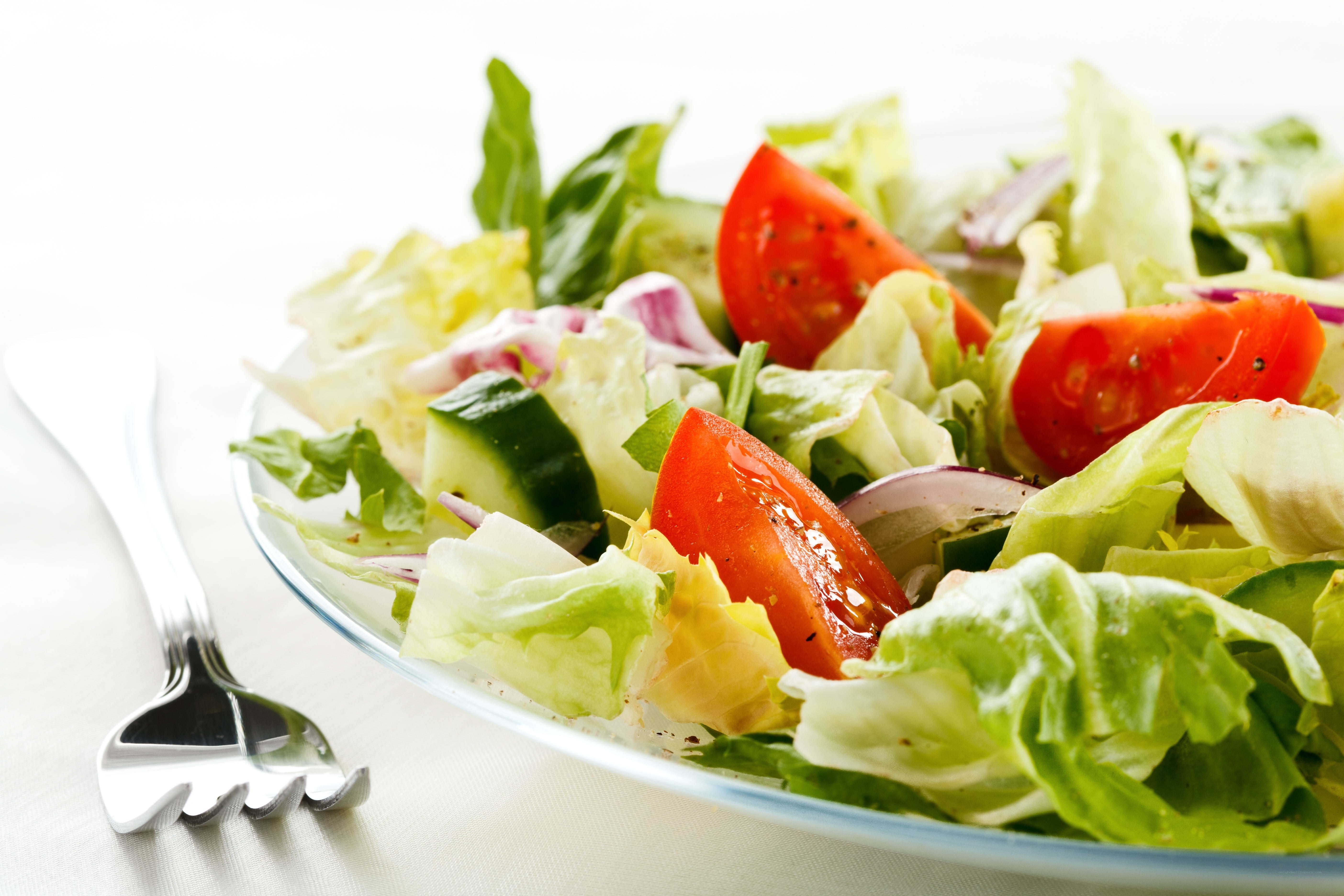 Fresh vegetable salad on a plate