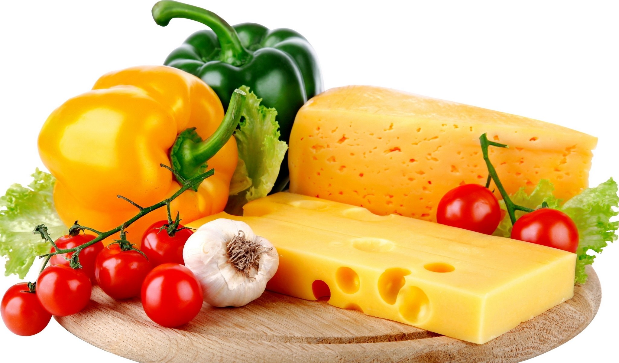 Fresh vegetables and cheese