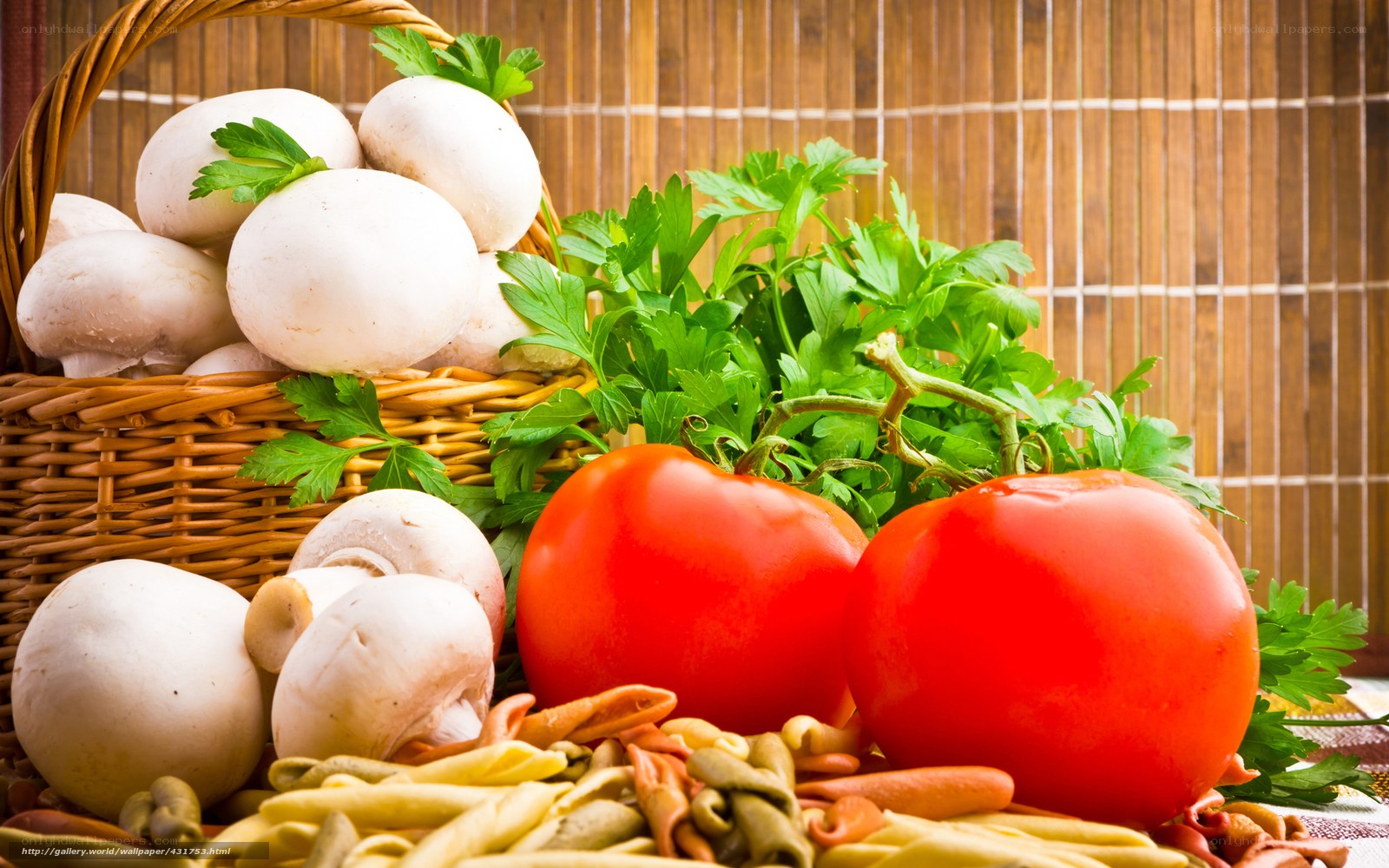 Fresh vegetables and pasta