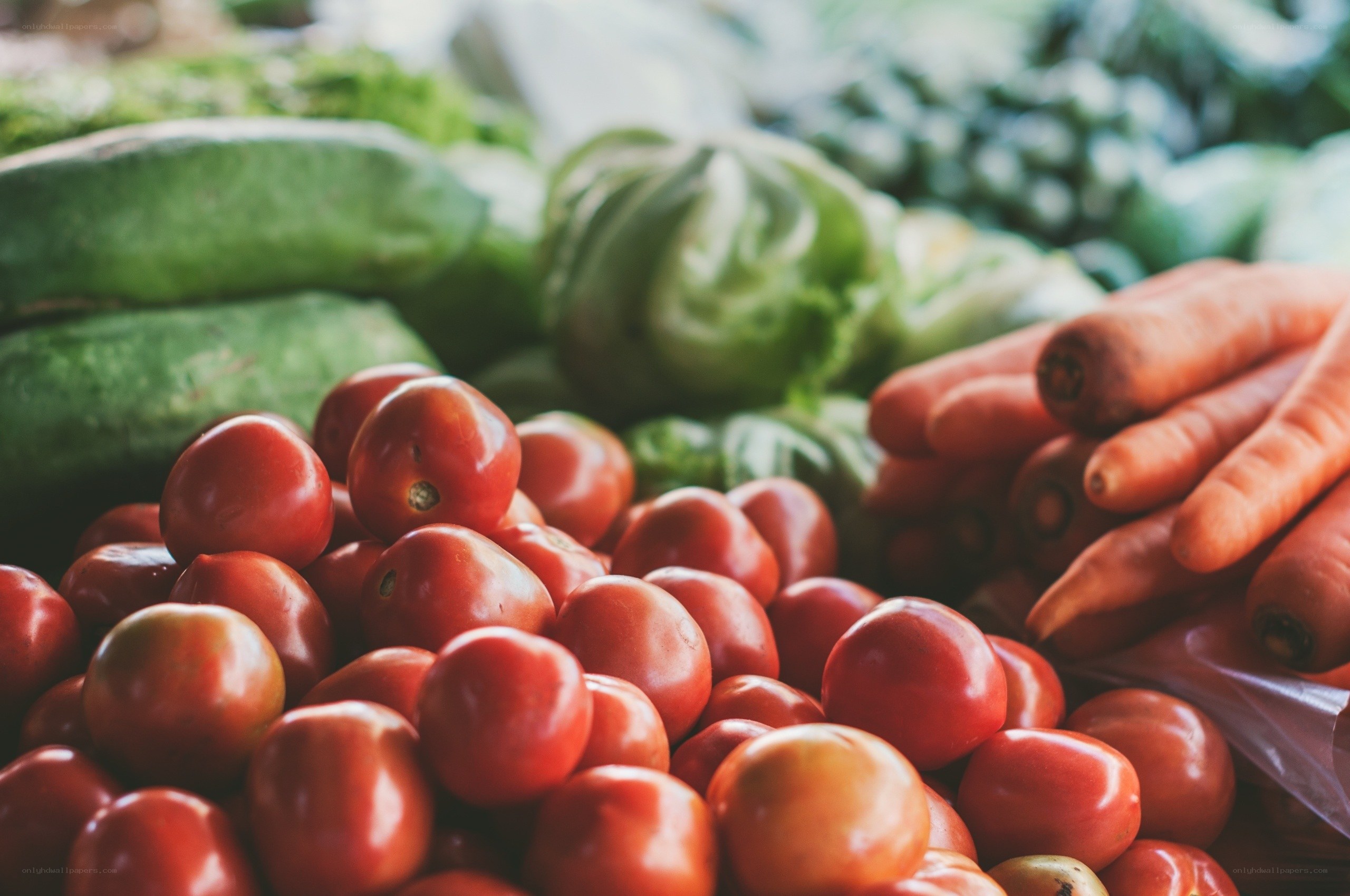 Fresh vegetables at market