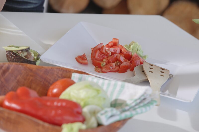 Fresh vegetables for salad