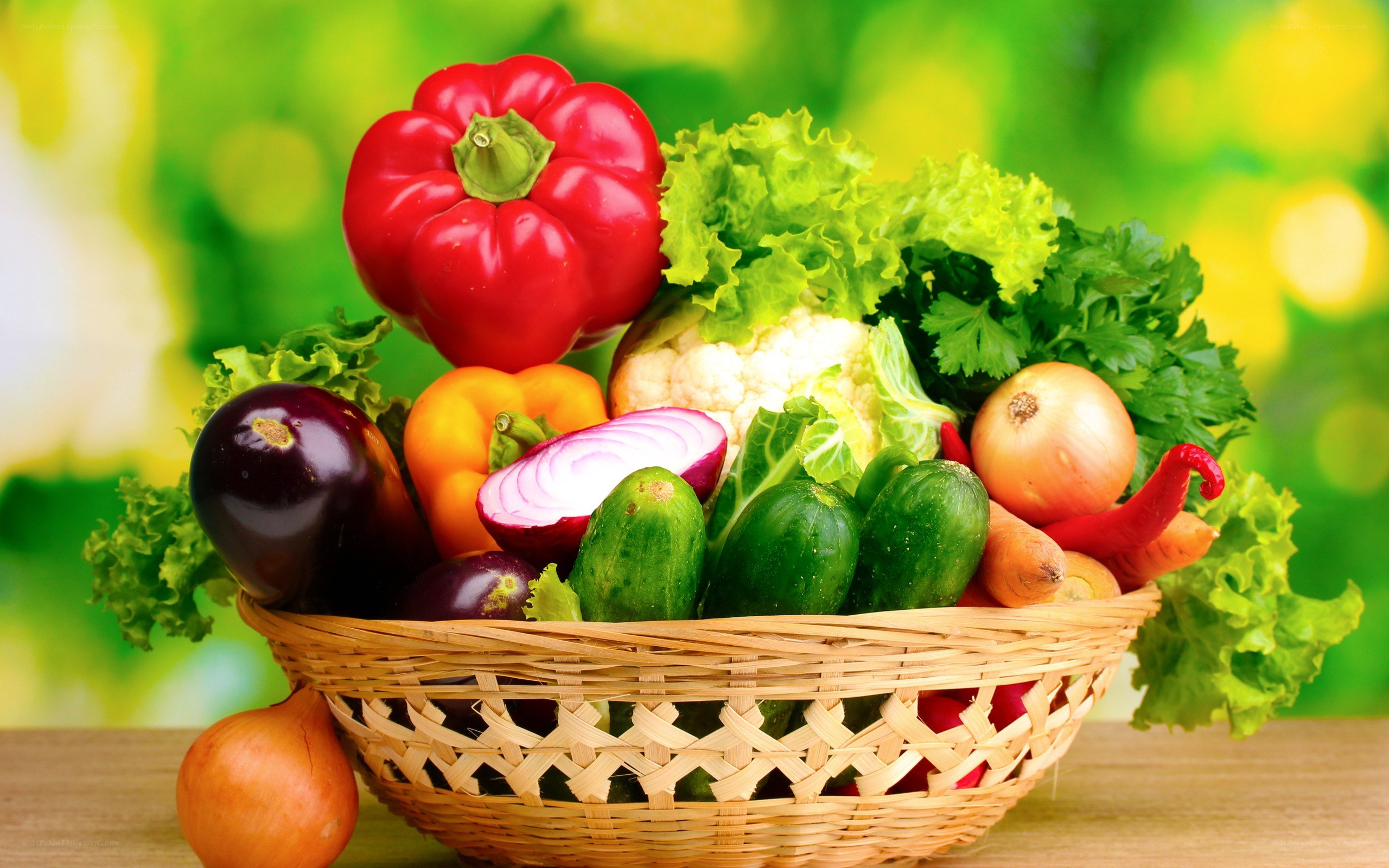 Fresh vegetables in a basket