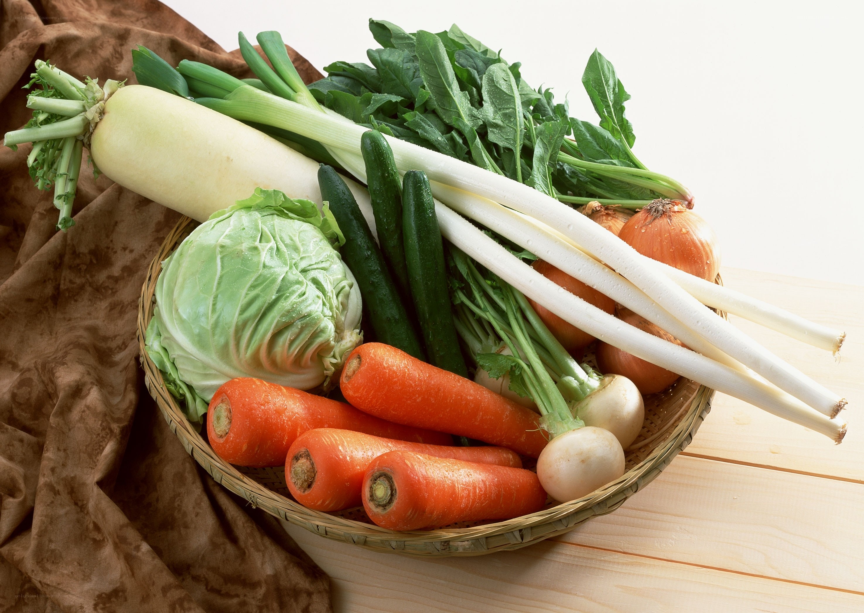 Fresh vegetables in a basket