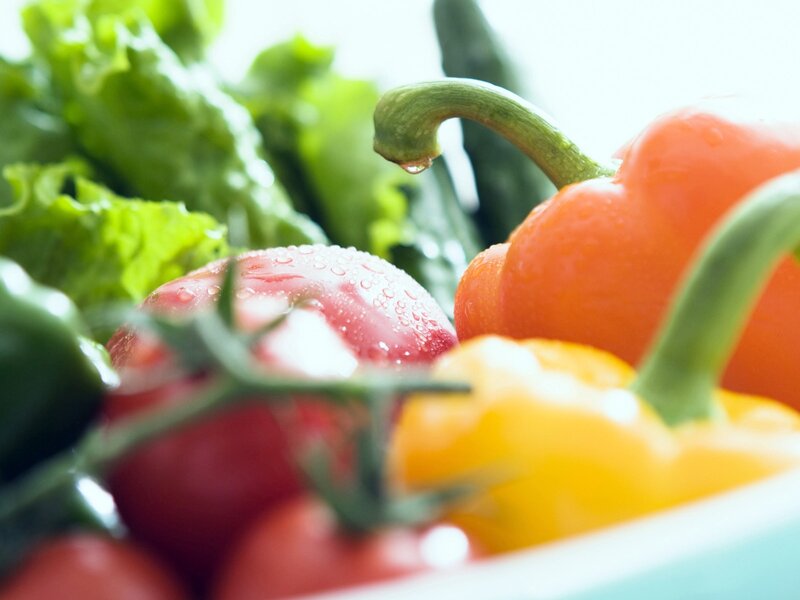 Fresh Vegetables in Bowl — Green