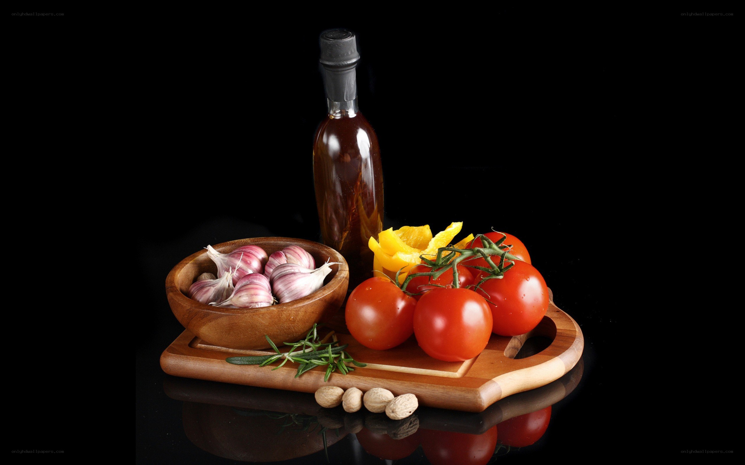 Fresh vegetables on a cutting board