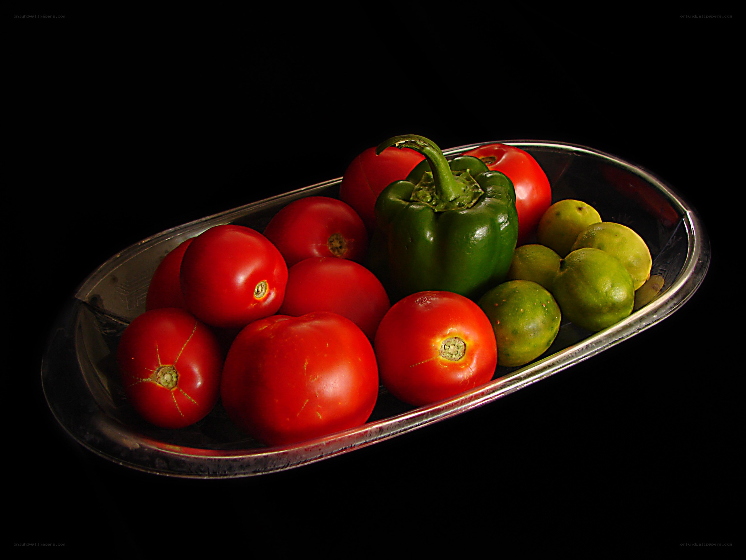Fresh vegetables on a tray