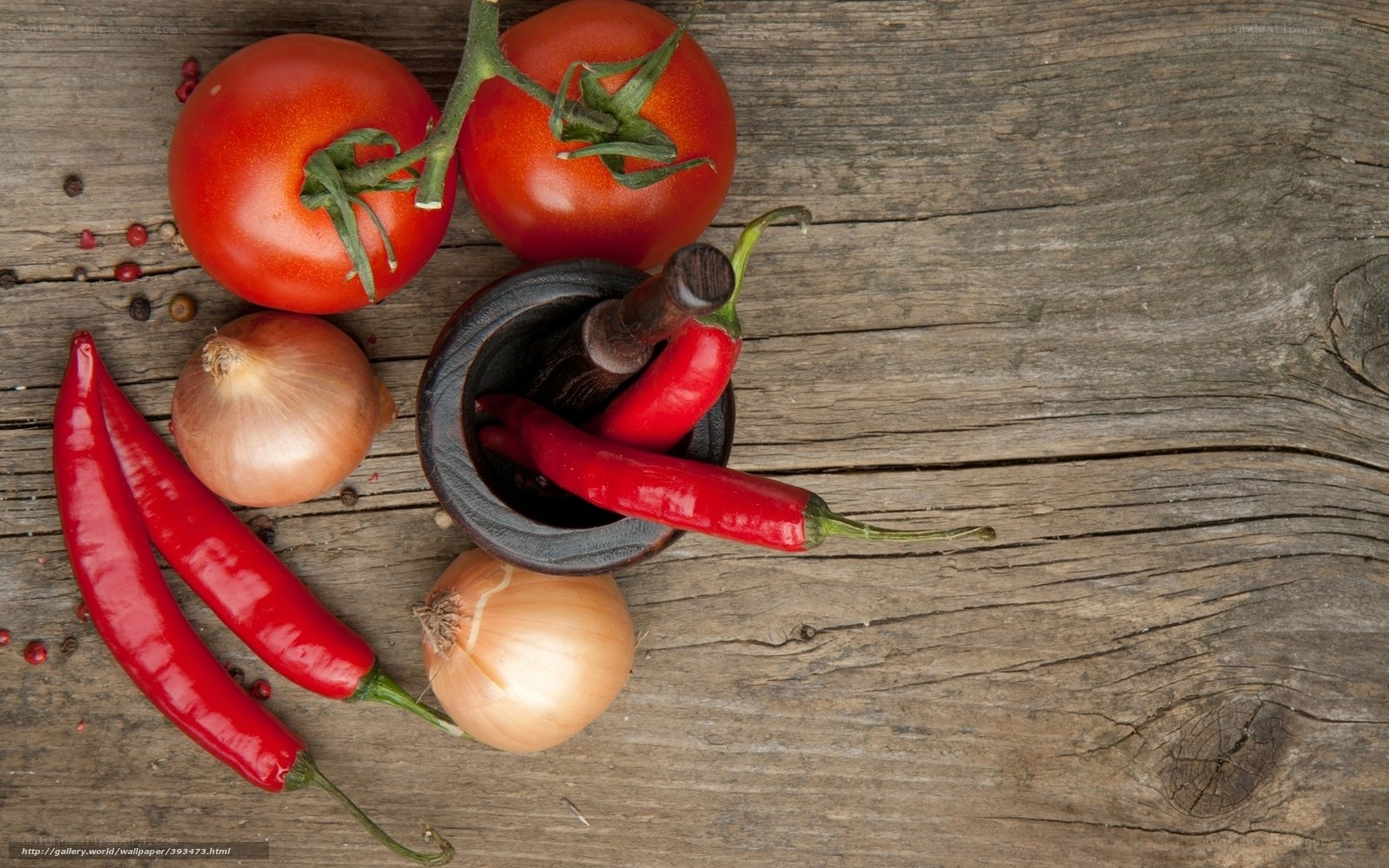 Fresh vegetables on wooden surface