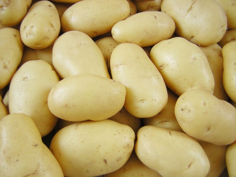 fresh yellow potatoes