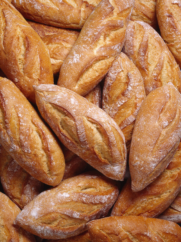 Freshly baked baguettes