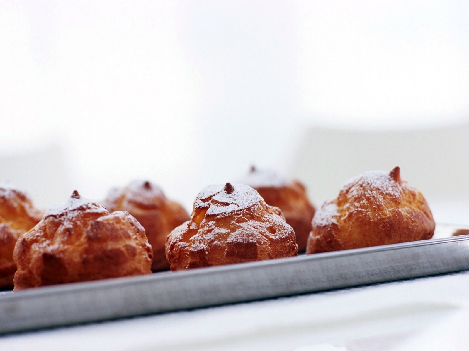 Freshly baked cream puffs