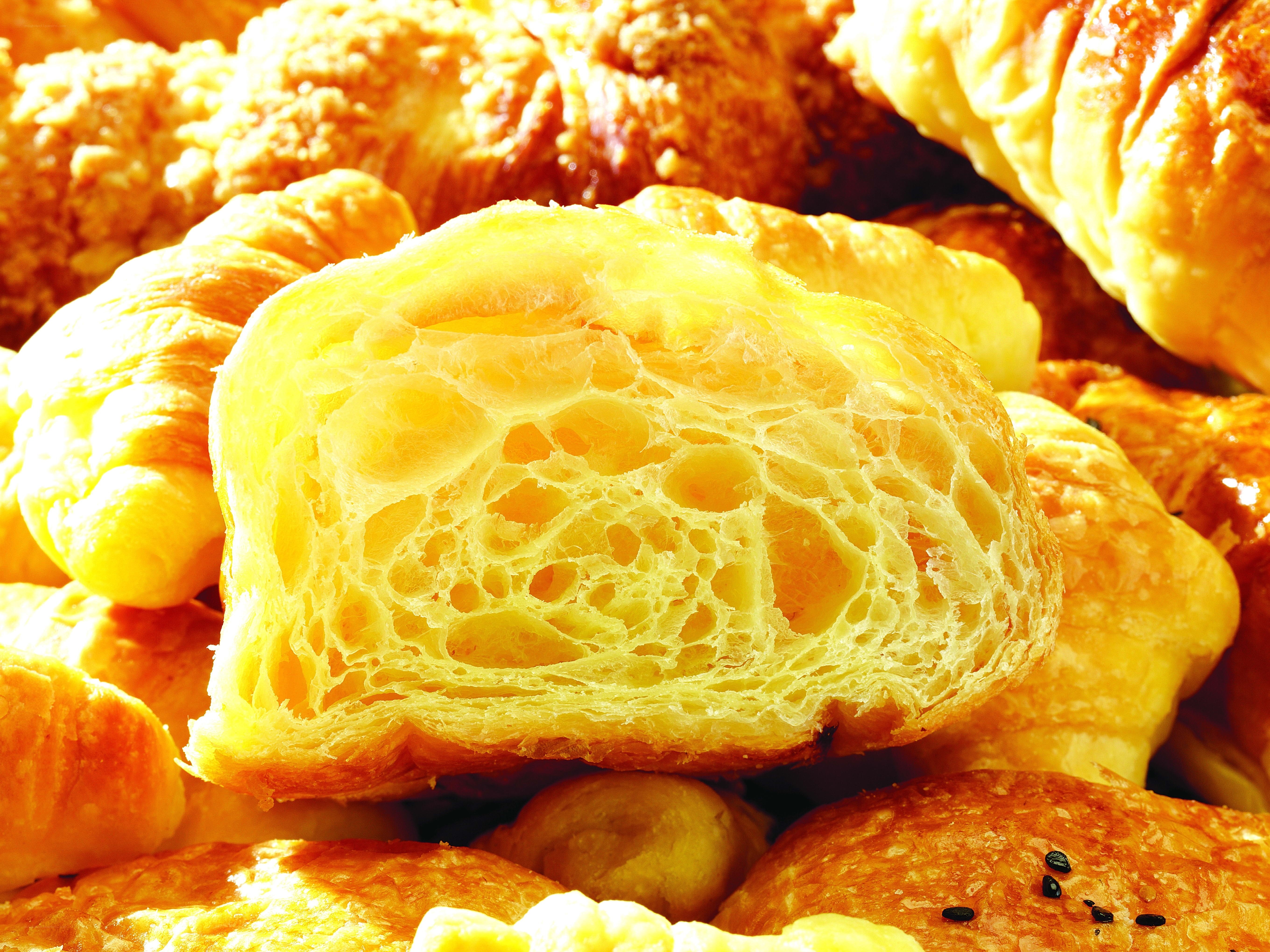 Freshly baked croissants
