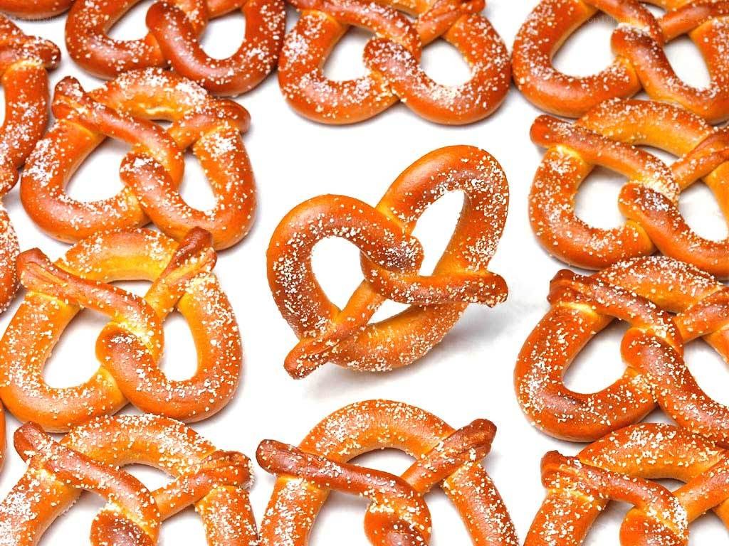 Freshly baked pretzels