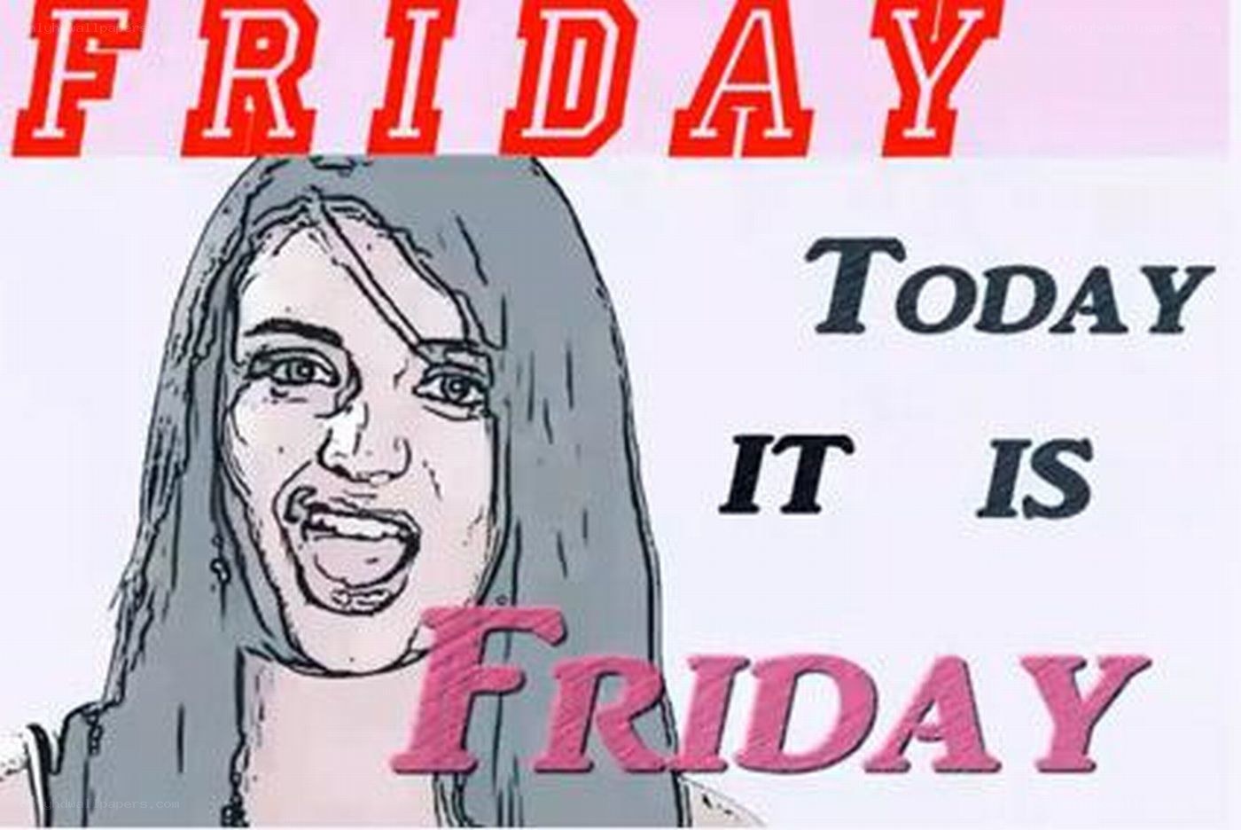 Friday meme with screaming woman