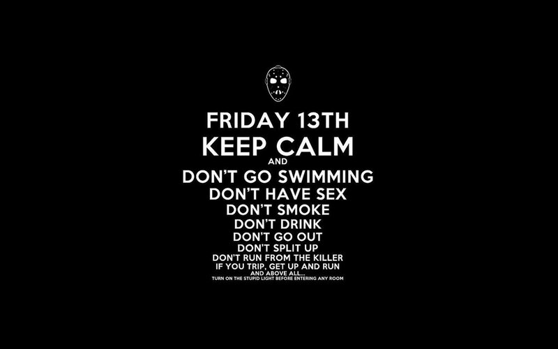 Friday the 13th Poster — Black