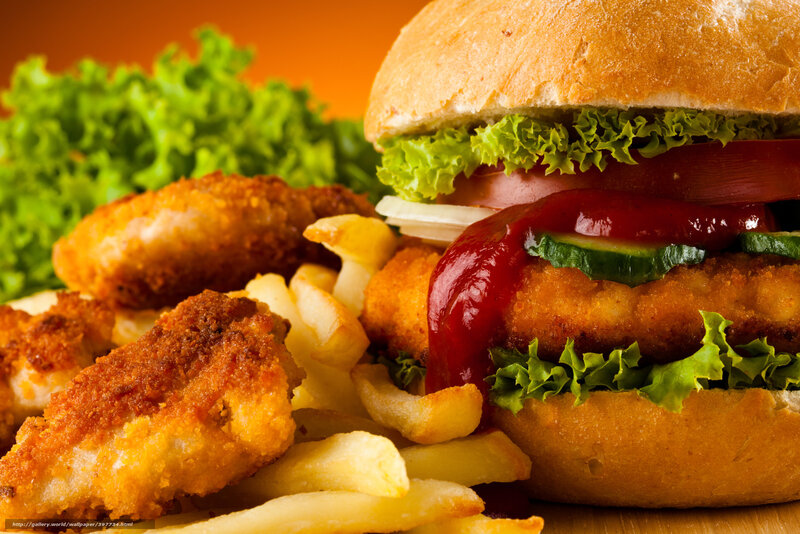 Fried Chicken Burger — Orange