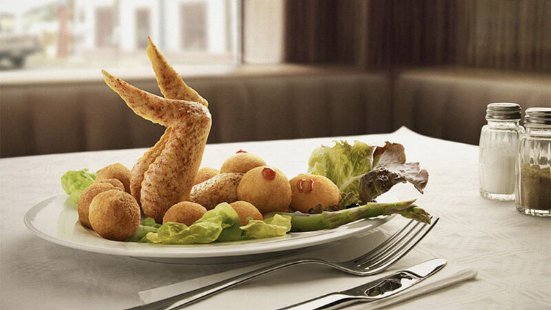 Fried Chicken Wings and Croquettes