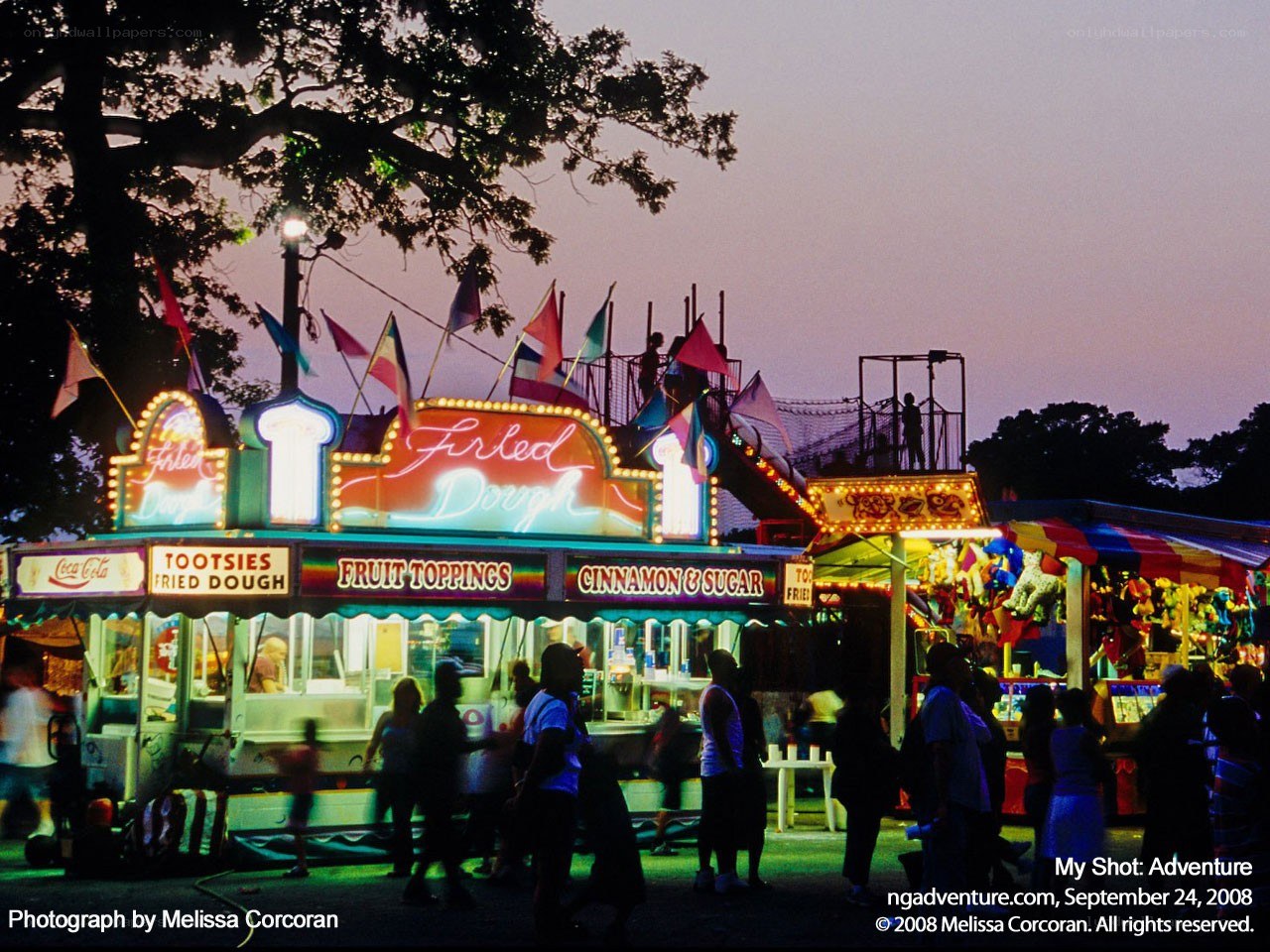 Fried dough stand at fair