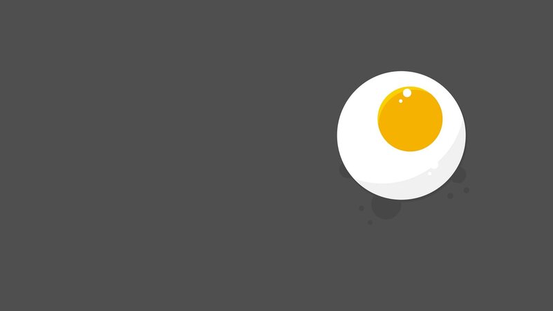 Fried Egg on Gray
