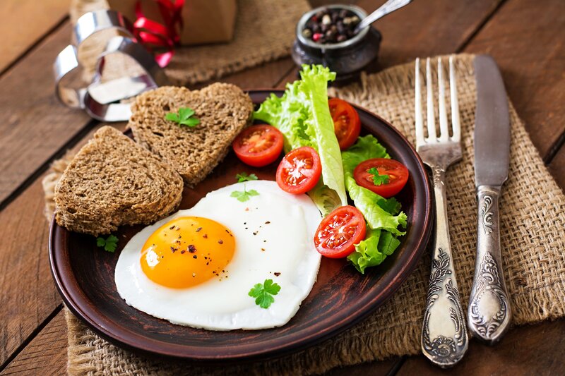 Fried Egg on Plate