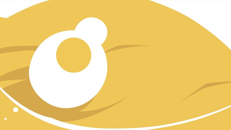 Fried Egg on Plate — Yellow