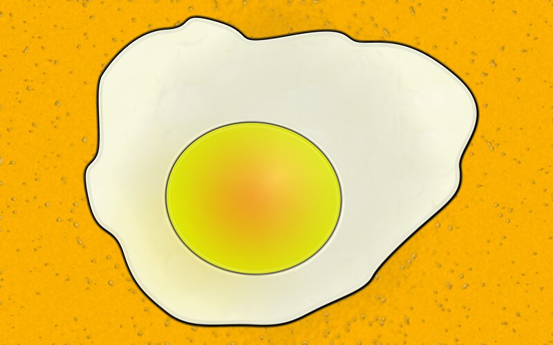 Fried Egg on Surface