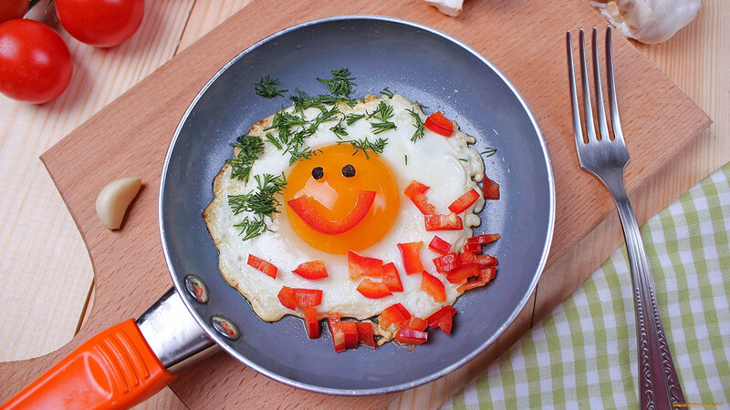 Fried Egg Smiley Face