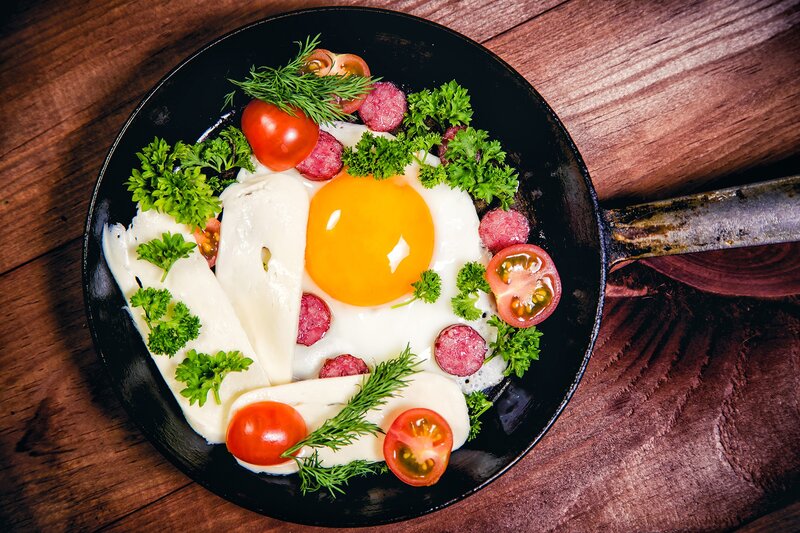 Fried Egg with Sausage