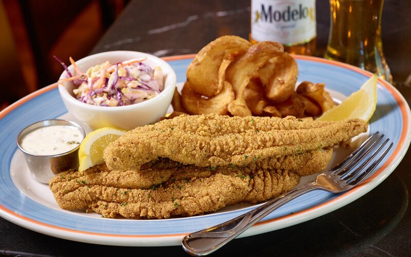 Fried Fish Fillets — Blue