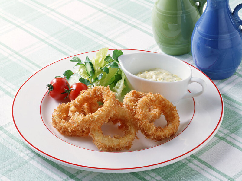 Fried Onion Rings — White