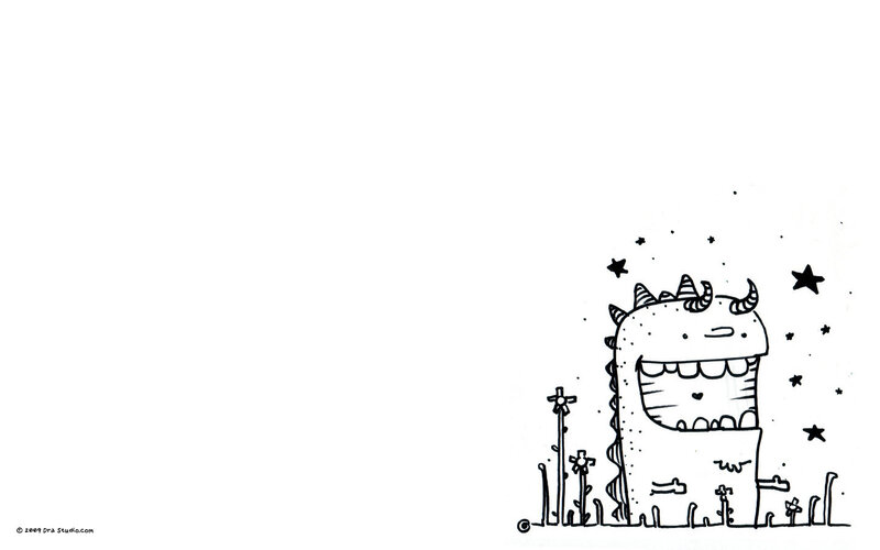 friendly monster drawing