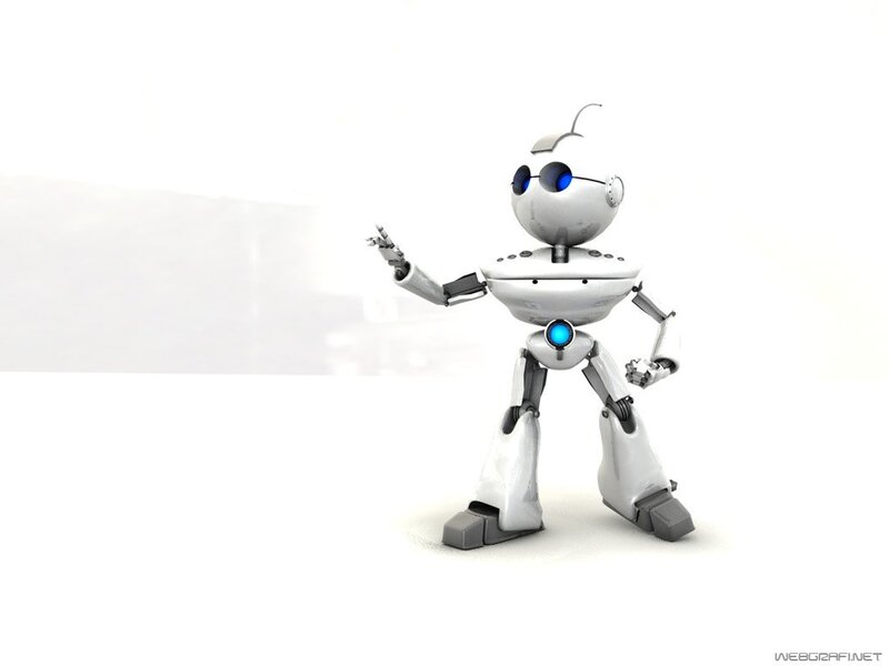friendly robot character