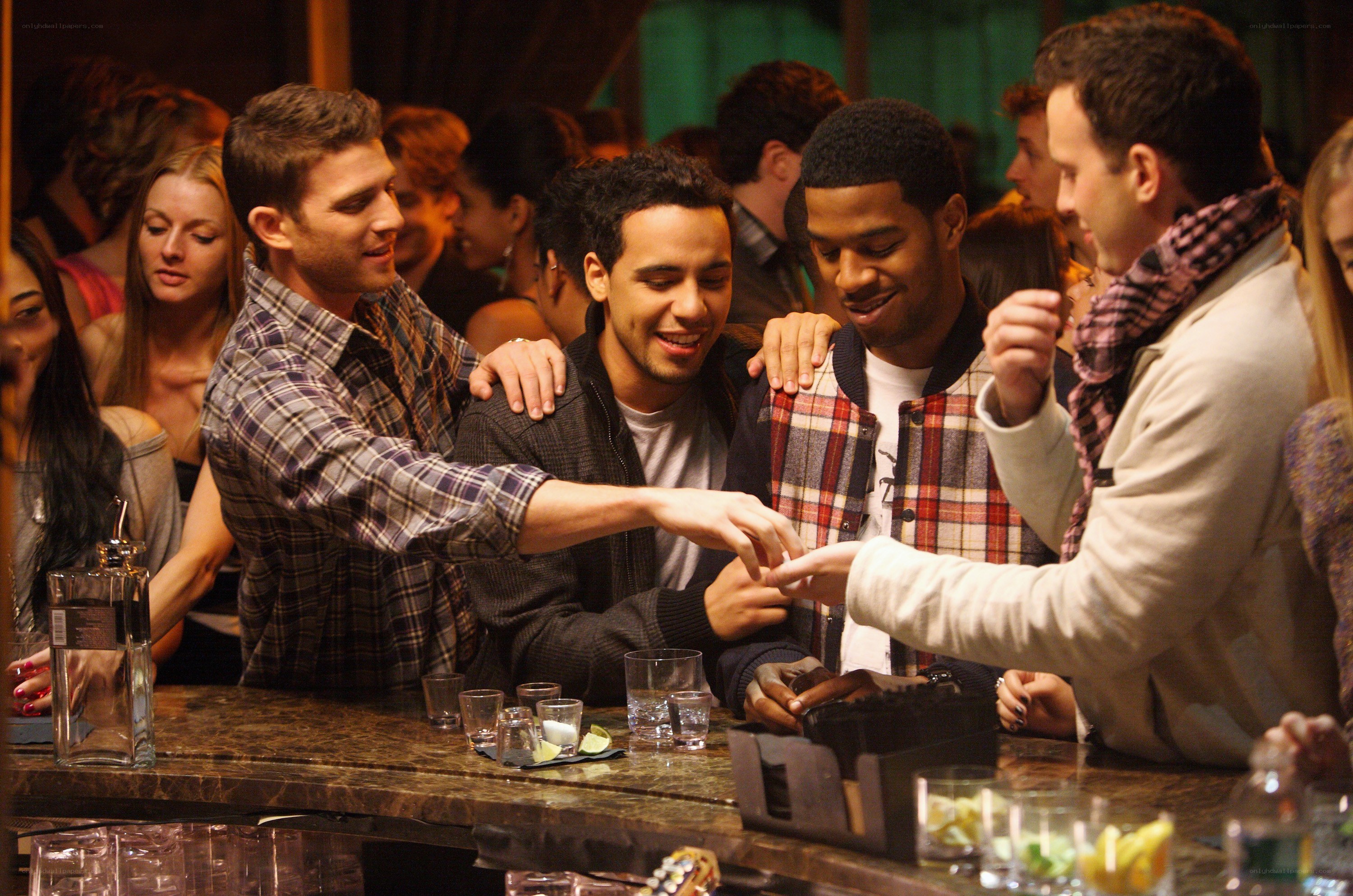 Friends at a bar