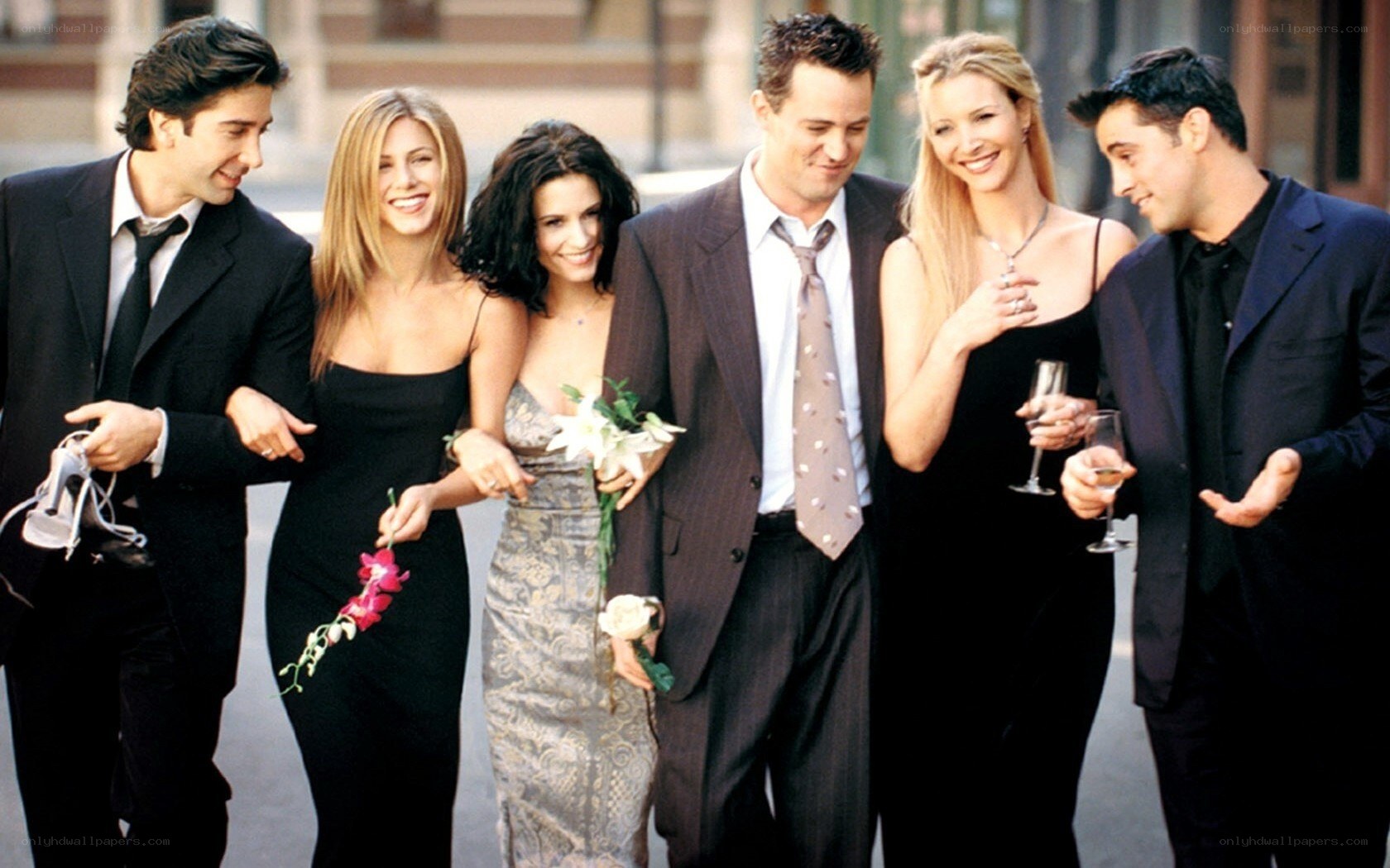 Friends cast at a formal event